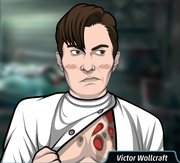 Victor ostrando quemaduras