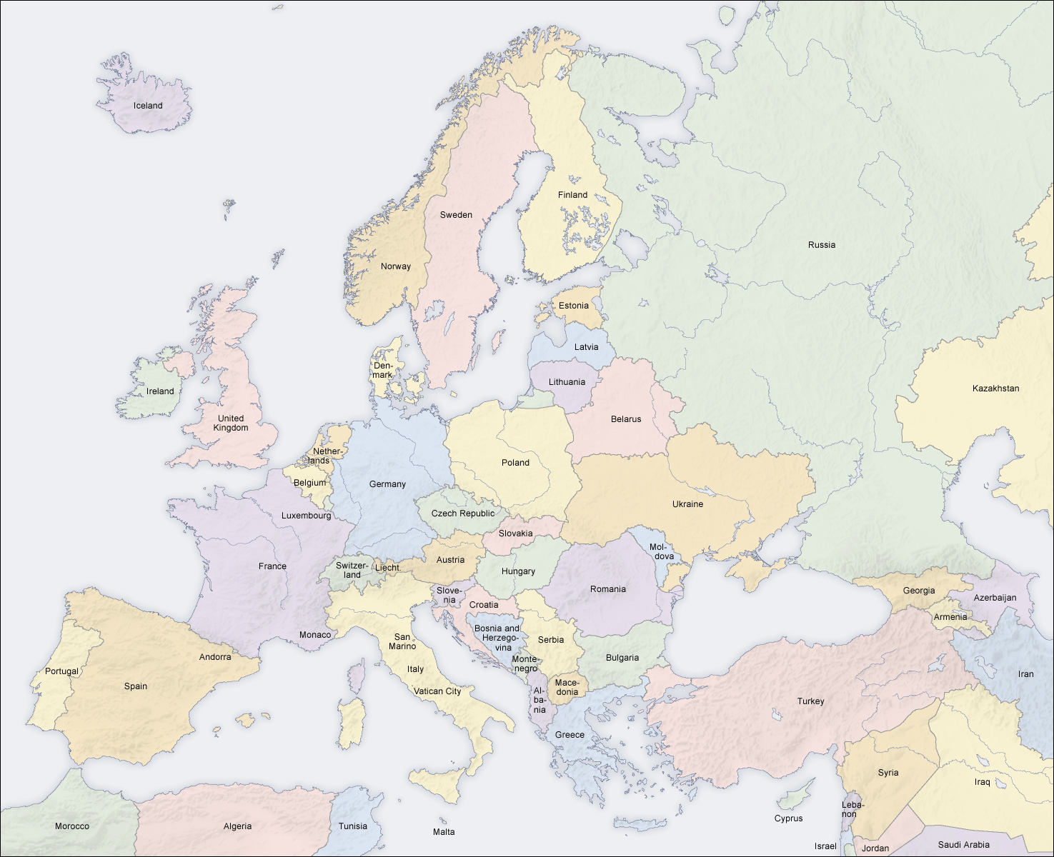 europe countries map enpng