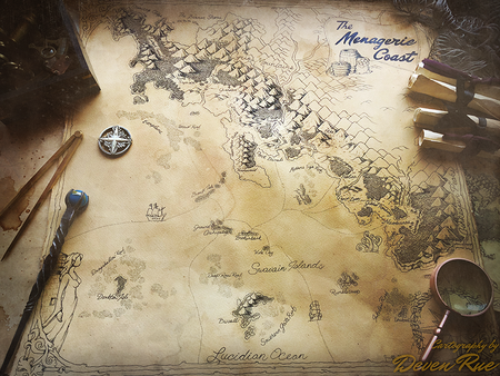The Menagerie Coast Map by Deven Rue 900x