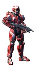 Spartan Red warrior armor