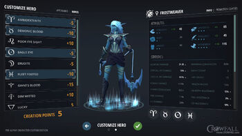 Crowfall CharacterCreate runes