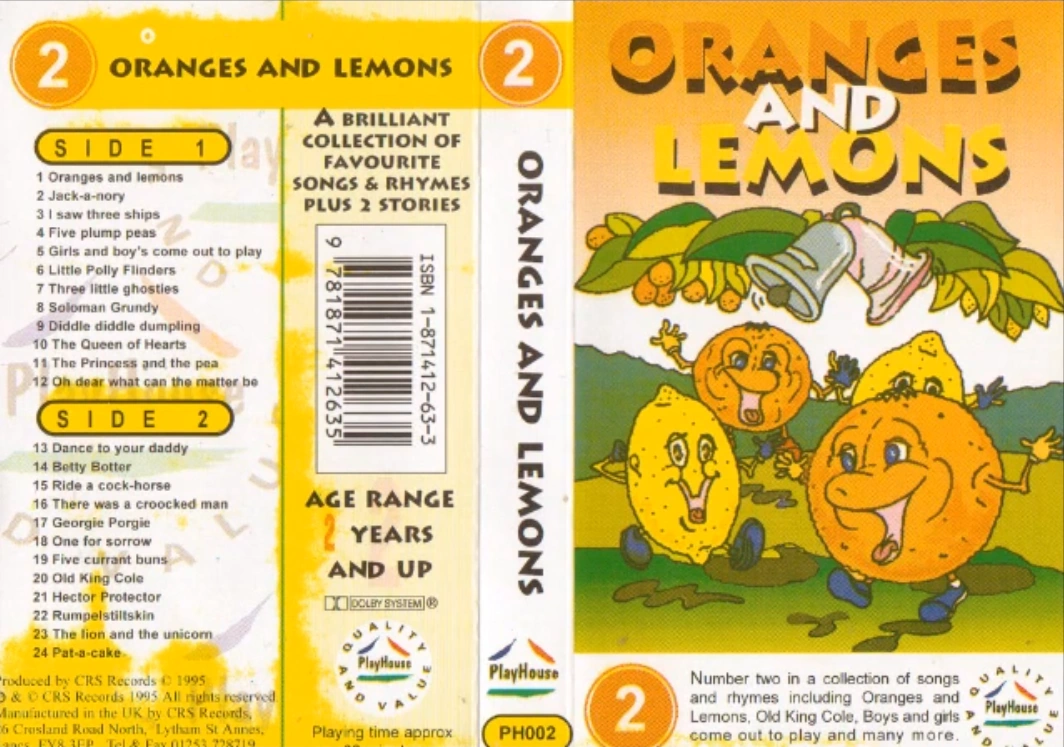 Oranges and Lemons (cassette) CRS Records Wiki Fandom