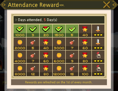 Attendance Rewards