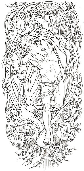 296px-The Sacrifice of Odin by Frølich