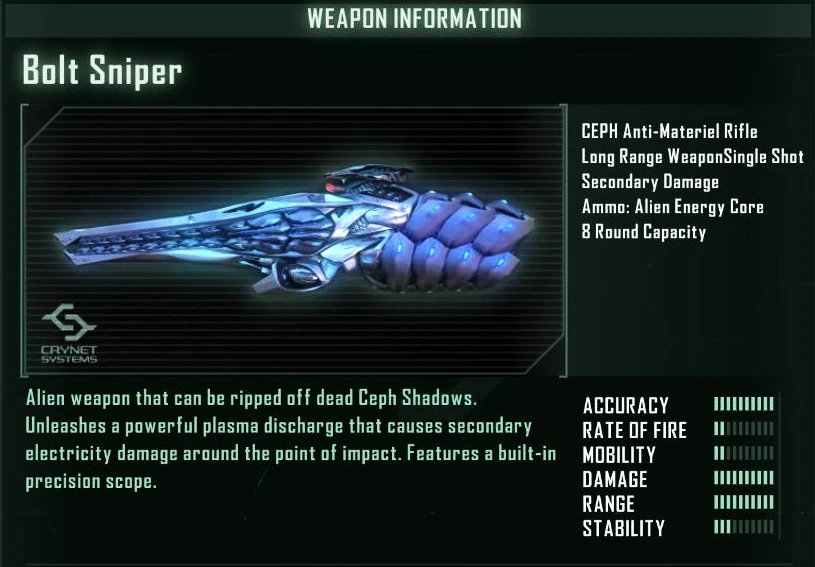 Bolt Sniper Crysis Wiki FANDOM powered by Wikia