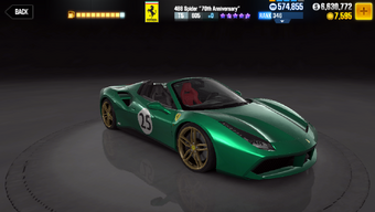 Ferrari 488 Spider 70th Anniversary Csr Racing Wiki Fandom