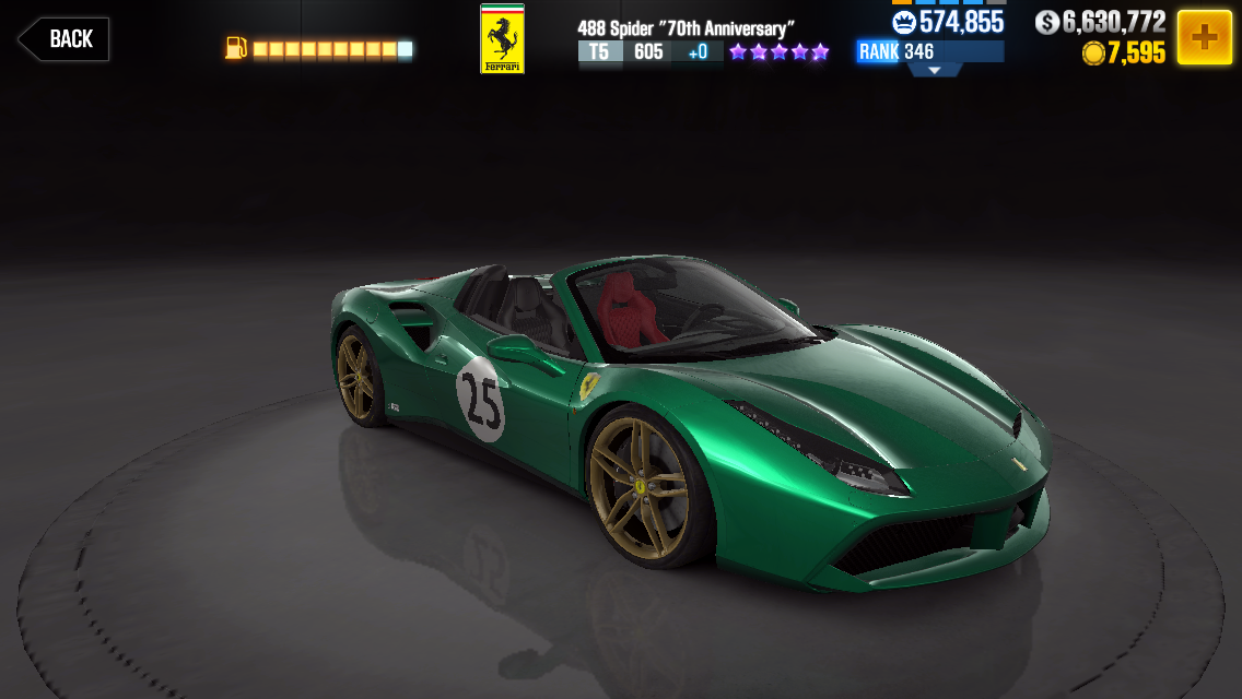 Ferrari 488 Spider 70th Anniversary Csr Racing Wiki Fandom