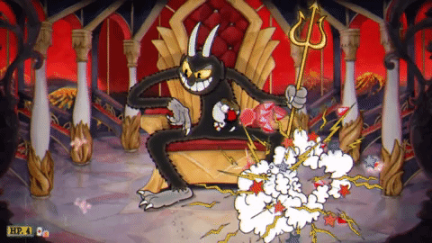 Image result for the devil cuphead gif