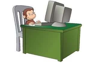 Image - George using Computer.jpg | Curious George Wiki | FANDOM ...