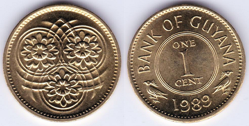 GUYANA  1988   1 CENT  KM31  UNCIRCULATED COIN