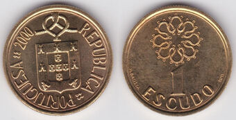 Portuguese 1 Escudo Coin Currency Wiki Fandom