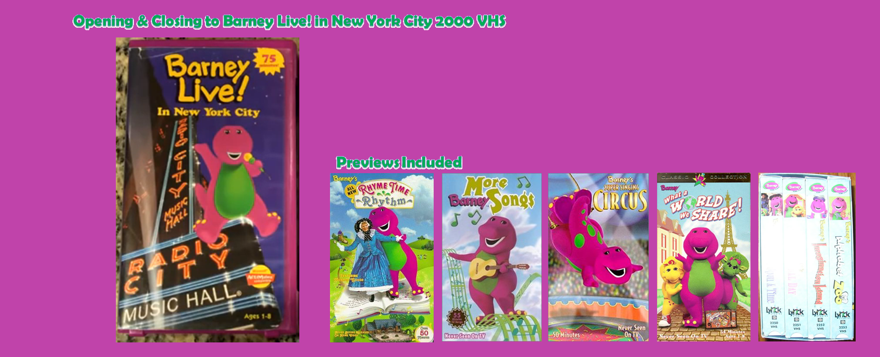 Image - Opening and Closing to Barney Live! in New York ...