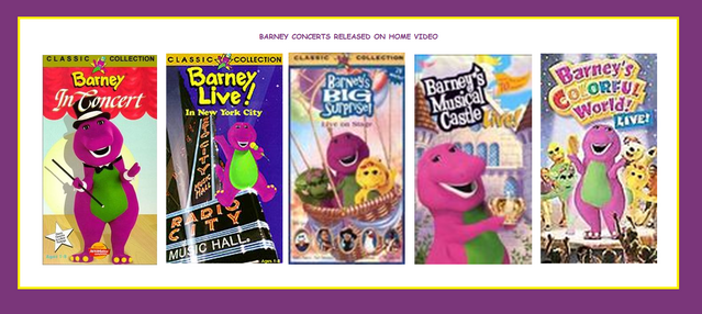 Image - Barney Concert Videos.png | Custom Time Warner Cable Kids Wiki ...