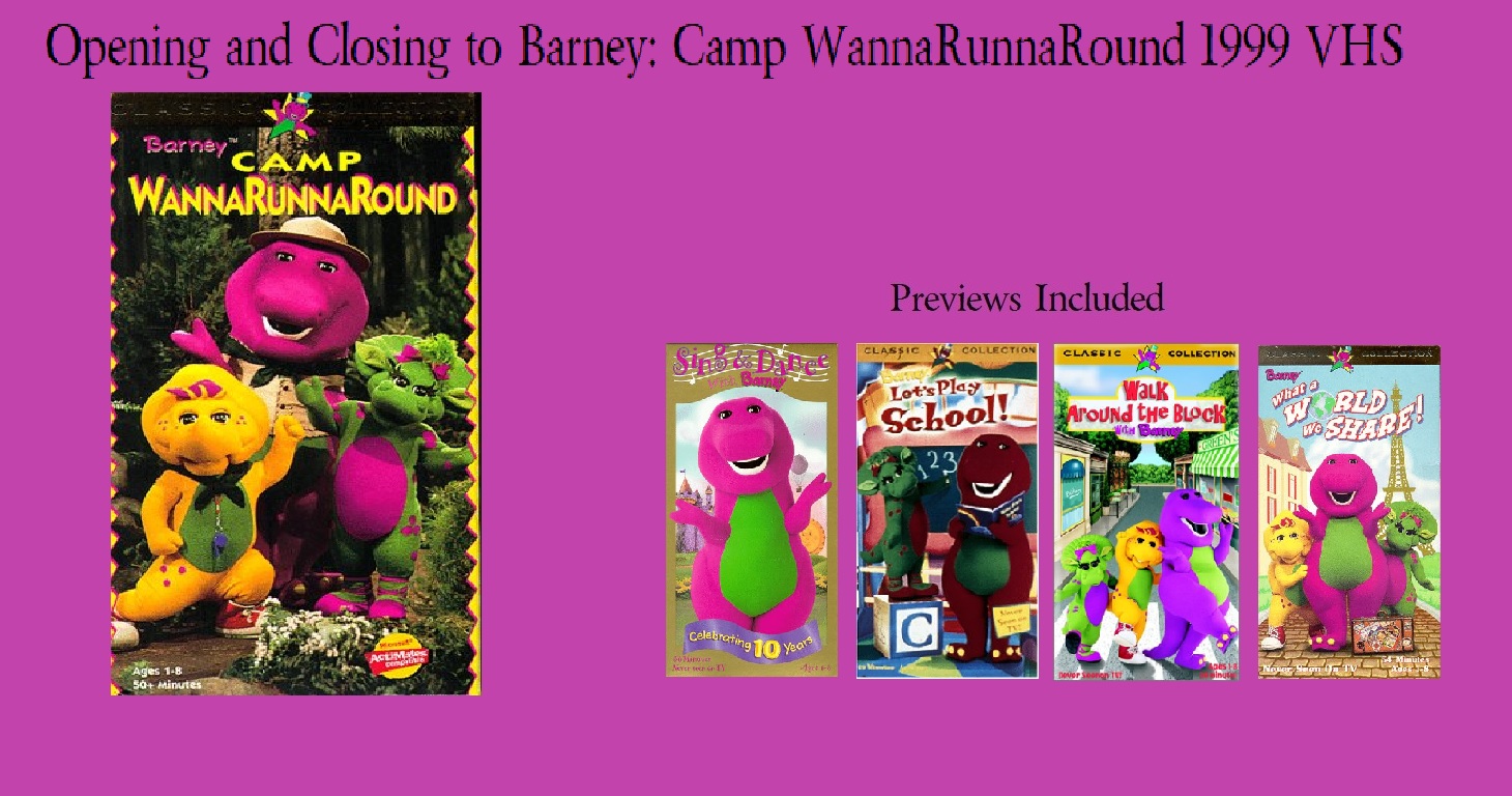 Trailers from Barney: Camp WannaRunnaRound 1999 VHS ...