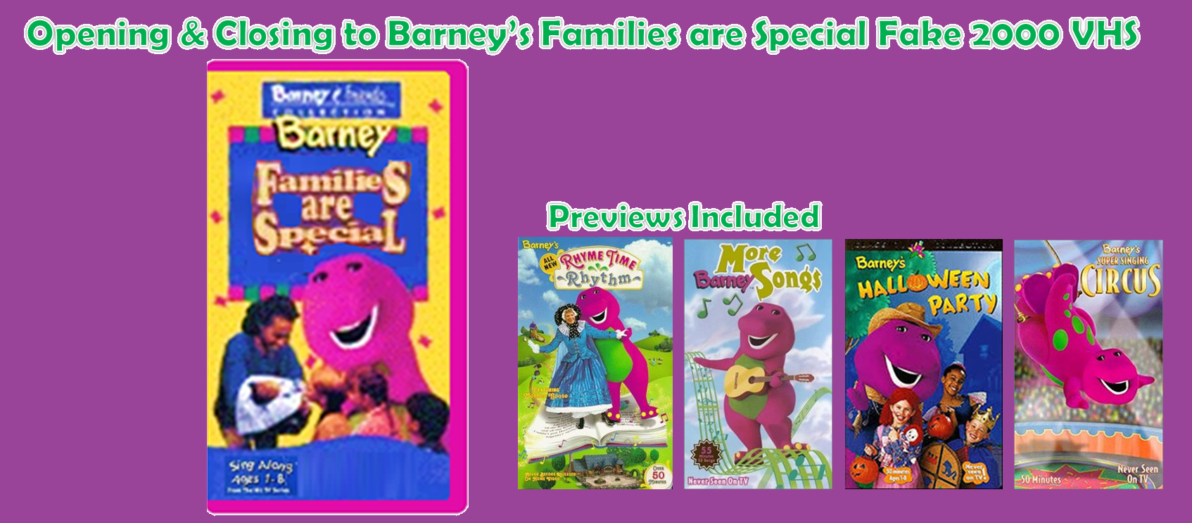 Opening and Closing to Barney's Families are Special 2000 VHS | Custom Time Warner Cable Kids ...
