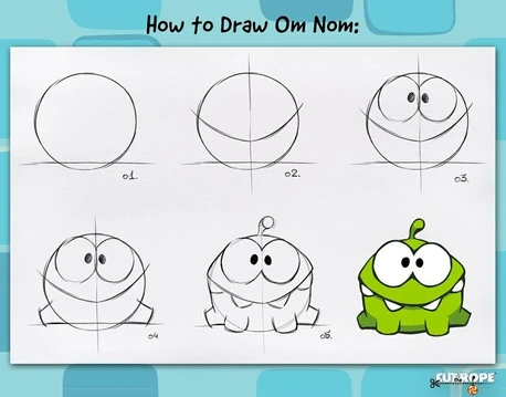 How to Draw Om Nom | Cut the Rope Wiki | FANDOM powered by Wikia
