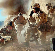 Troops attacking