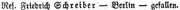 Verlustlisten 1. Weltkrieg, page 2.473 Schreiber Friedrich (Berlin)
