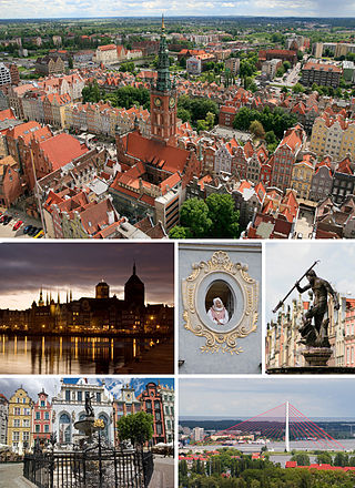 Collage of views of Gdansk