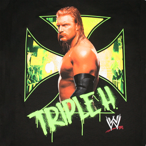 WWE TripleH Cross Black Shirt
