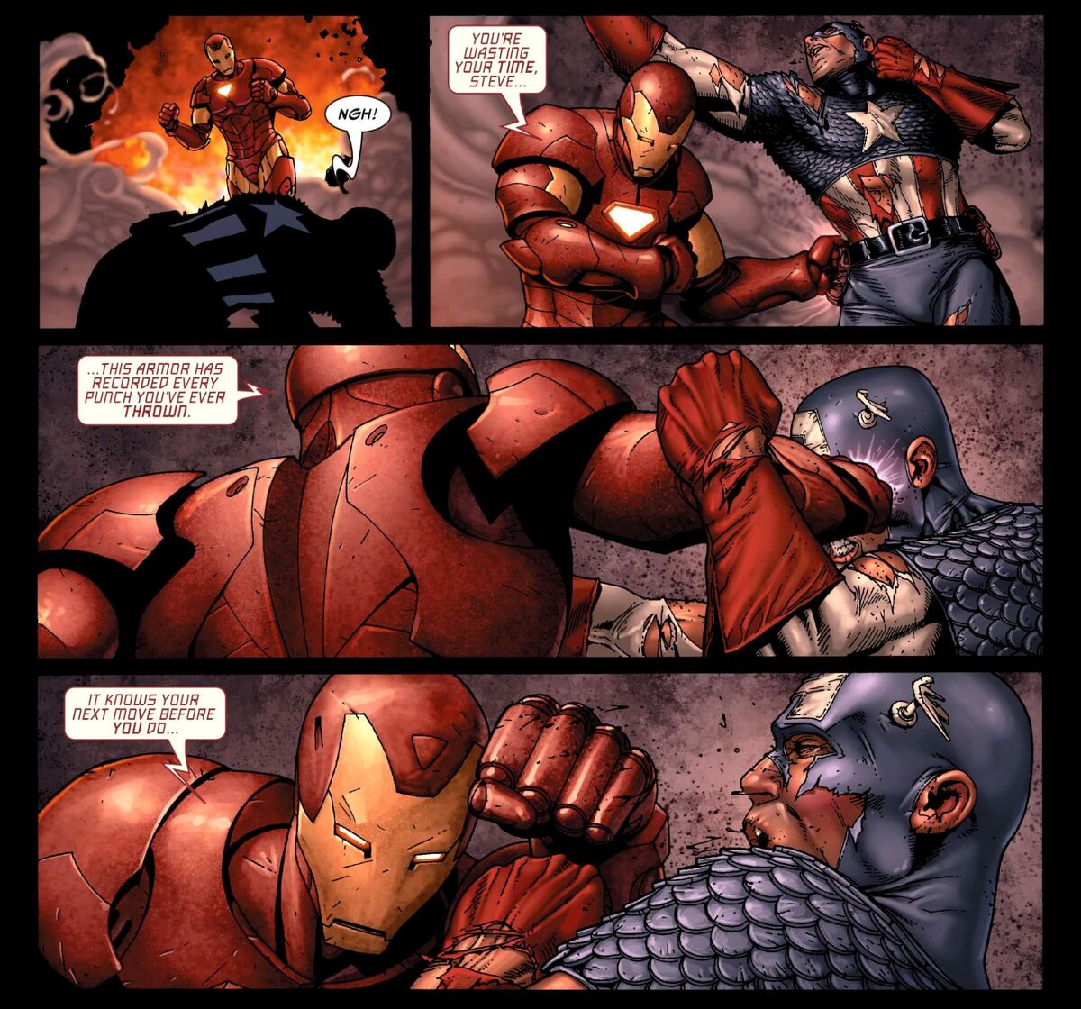 Captain America Iron Man Civil War Every Punch