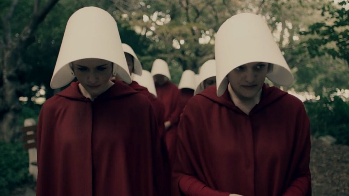 Ofglen and Offred in The Handmaid's Tale