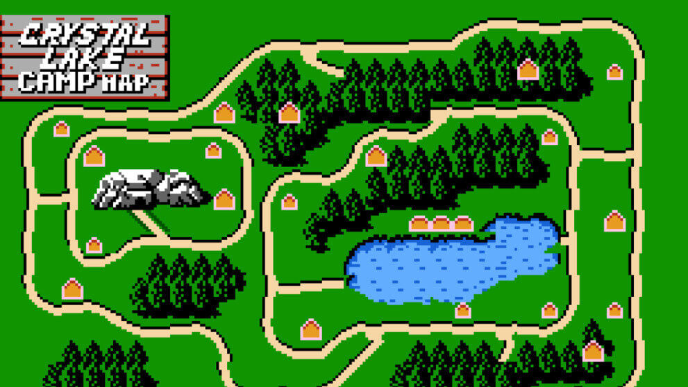 Friday the 13th NES Camp Map