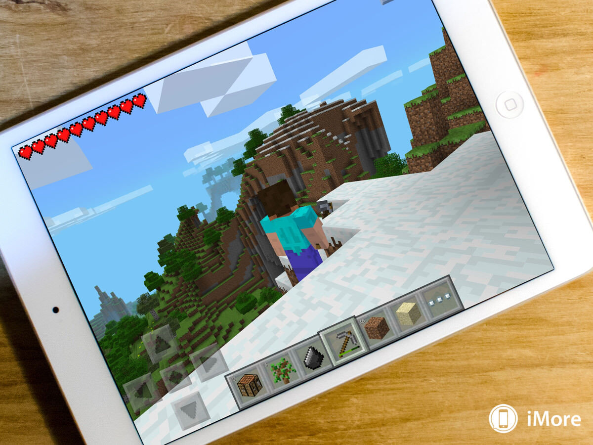 Minecraft can be enjoyed greatly on a tablet.
