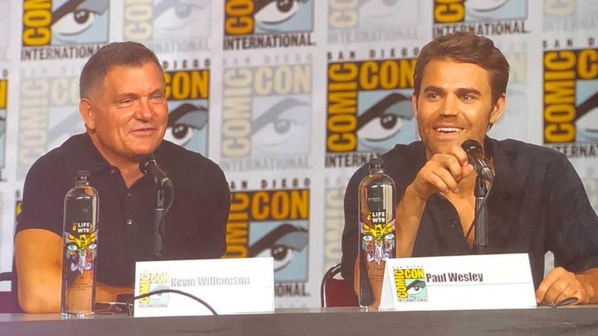 Kevin Williamson and Paul Wesley at Comic-Con