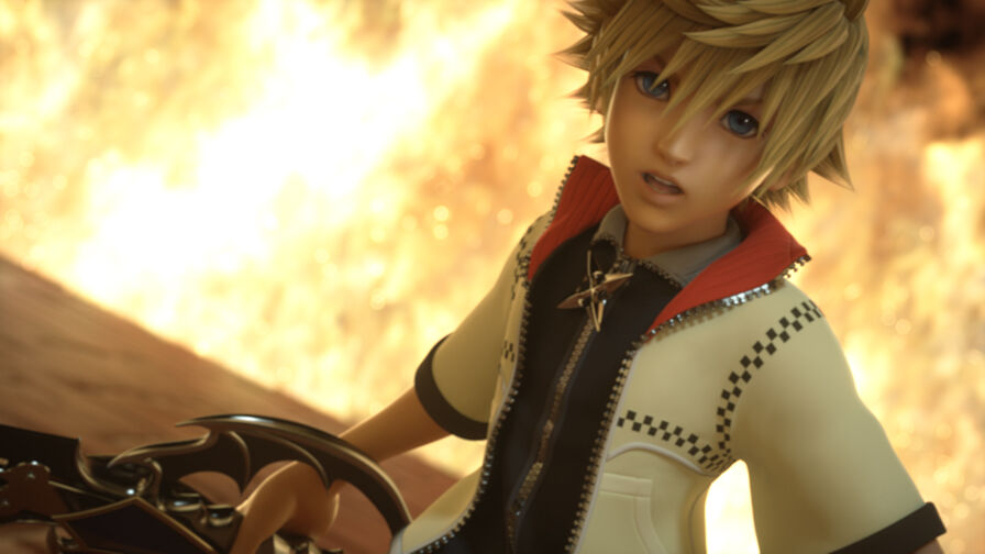 Roxas about to fight Axel