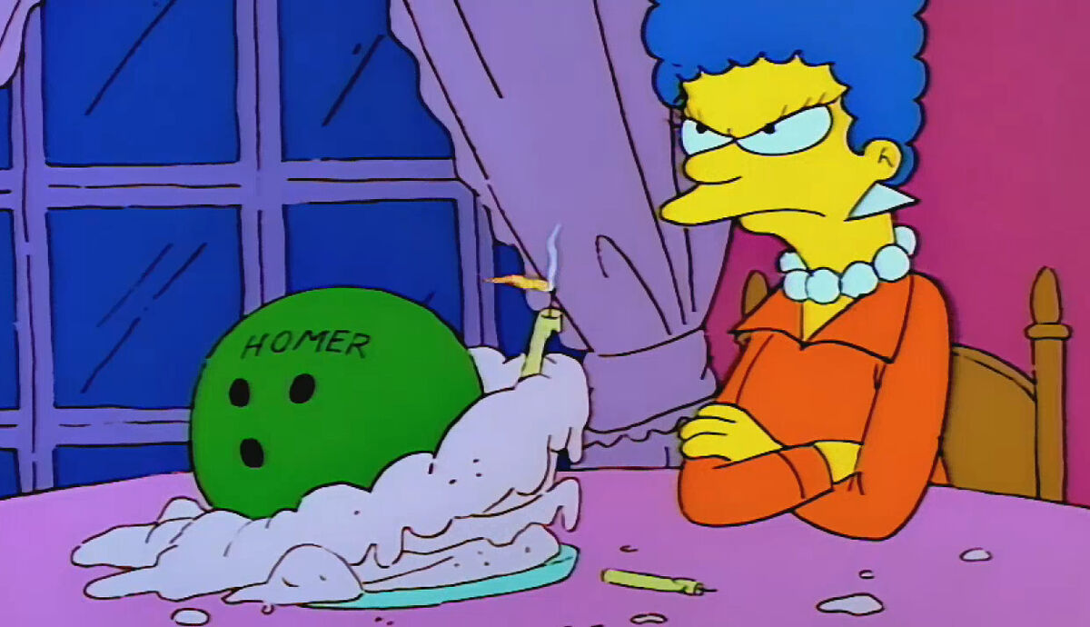 marge simpson bowling ball