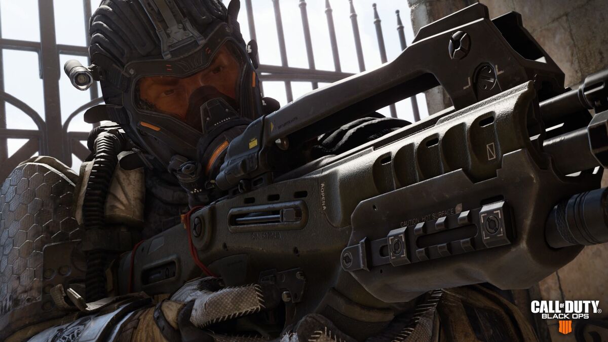 A close-up of a Black Ops 4 specialist.