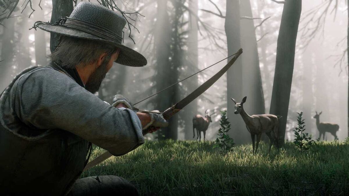 Hunting deer in Red Dead Redemption 2