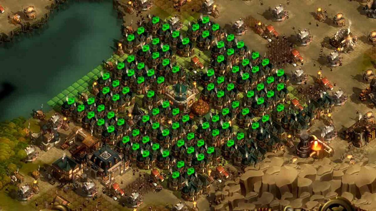 They Are Billions Market Bank Town optimal