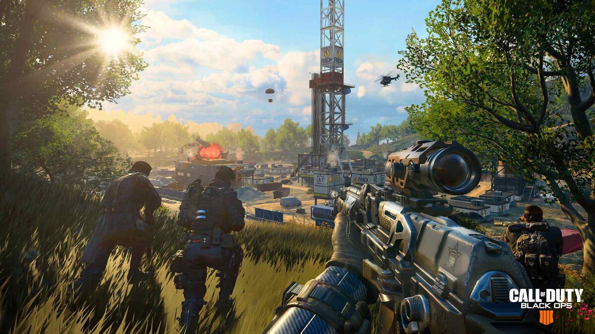 A quad moves in on a base in Blackout.