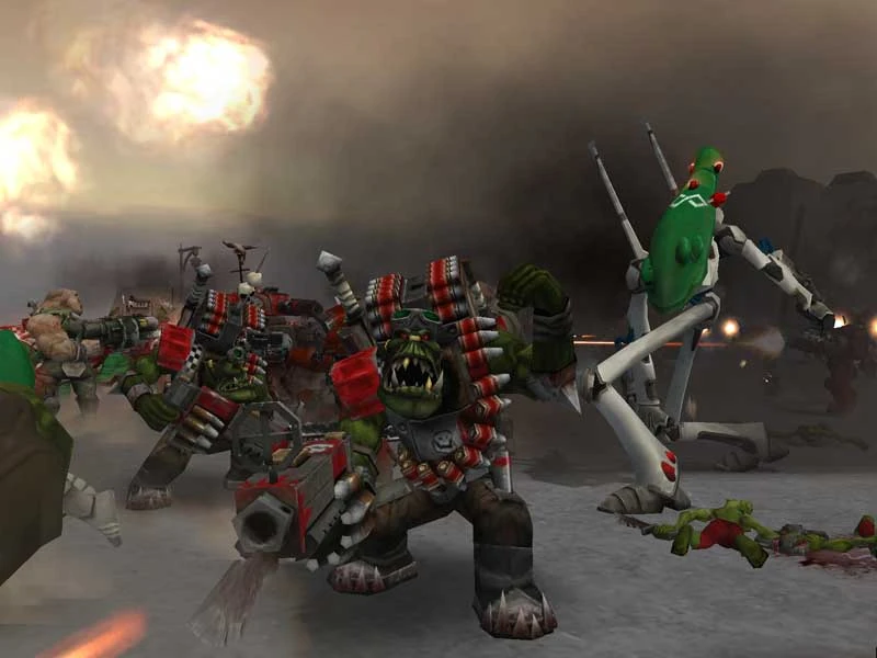 Image Ork vs imperial guard and eldar.jpg Dawn of War Wiki FANDOM