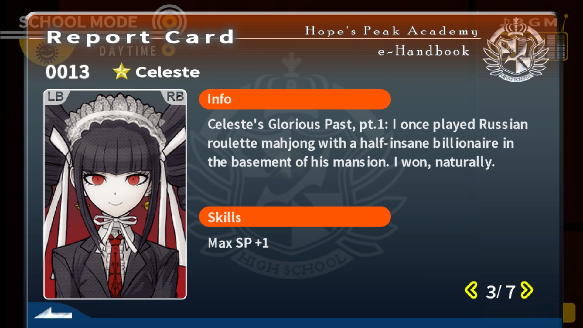 Image Celestia Ludenberg Report Card Page 3.jpg Danganronpa Wiki