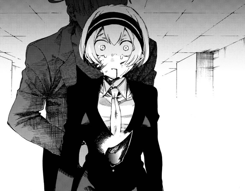 Image - Danganronpa Gaiden KK Chap 9 Misaki getting stabbed by Shuji