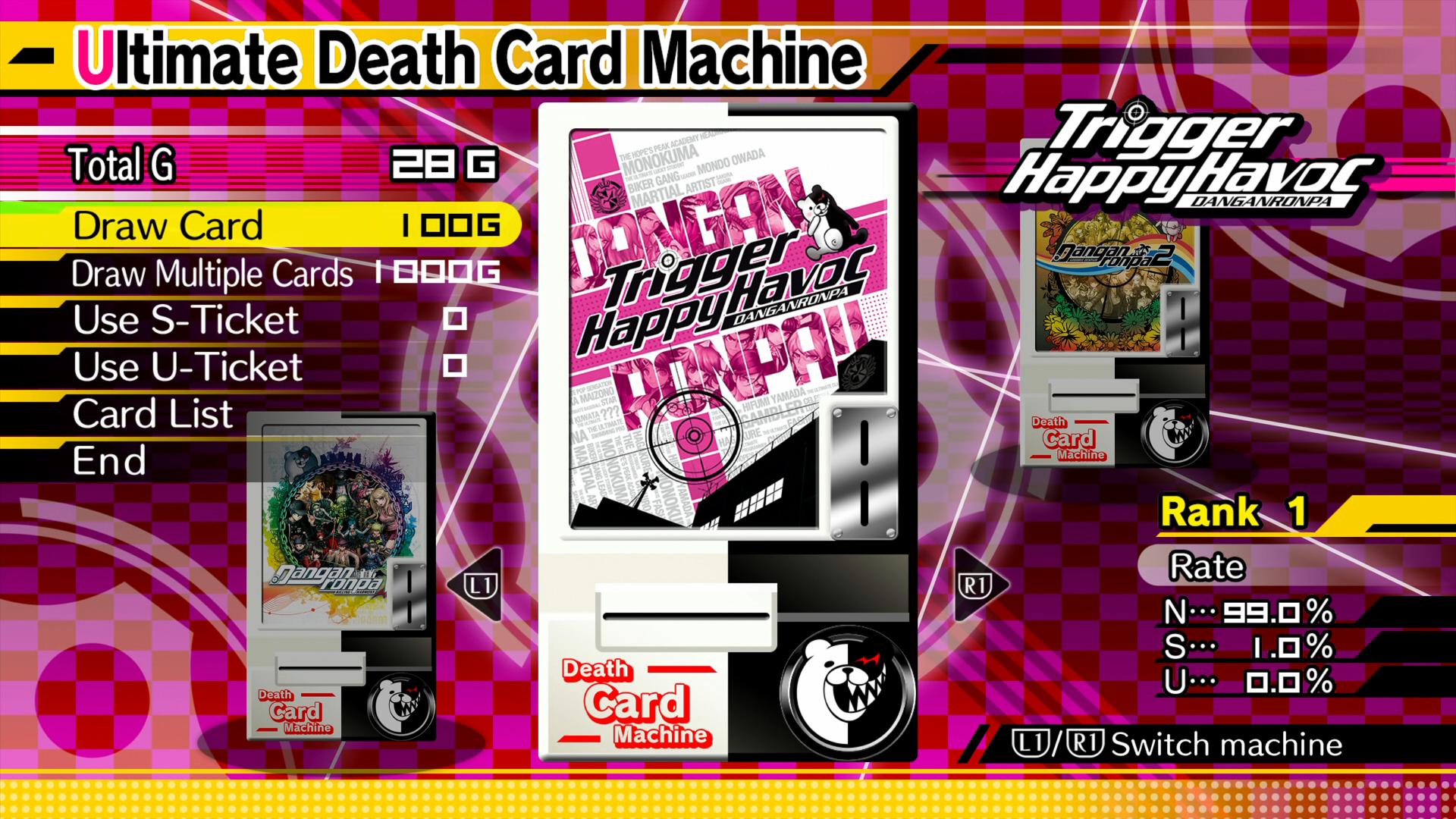 Ultimate Death Card Machine Danganronpa Wiki Fandom
