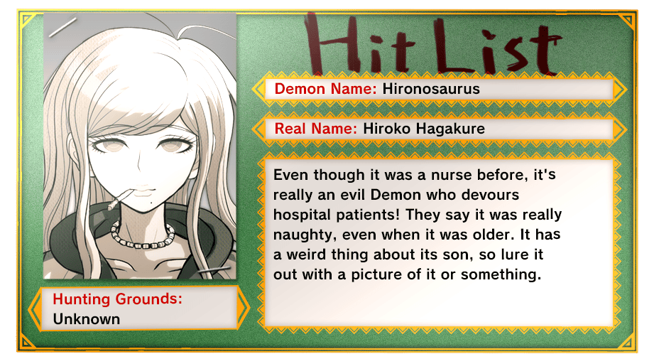 Image - Hit List Hiroko Hagakure EN .png Danganronpa 