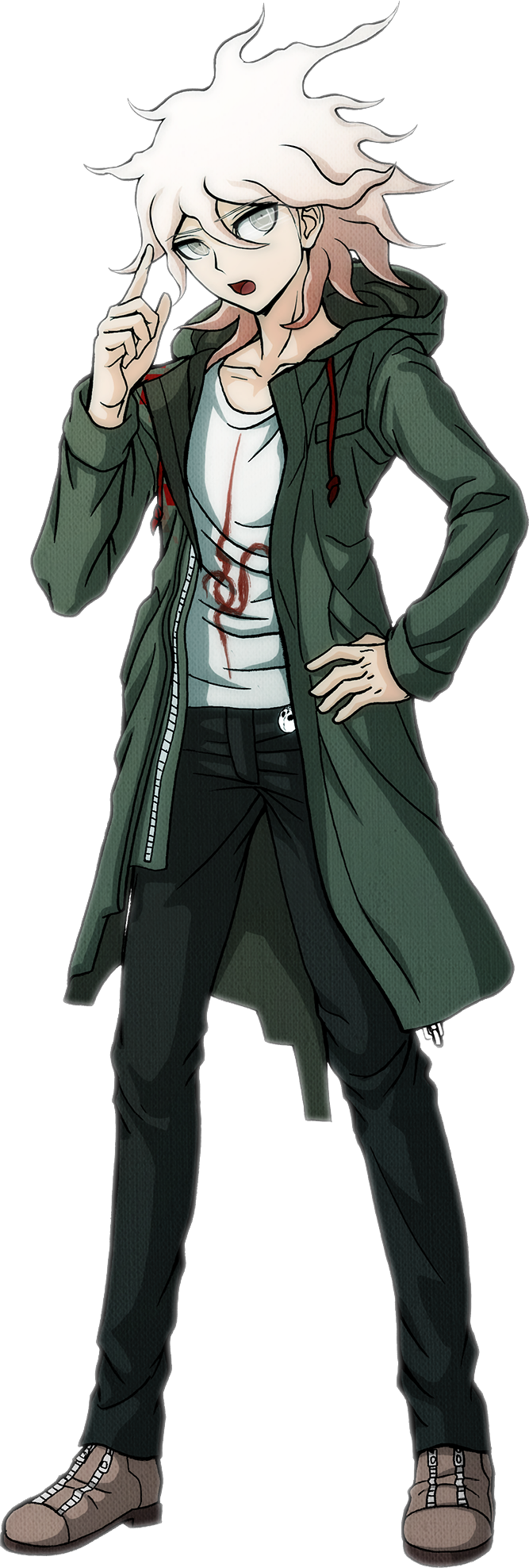 847 Kb Png Nagito Komaeda Full Body Sprites Clipart Large Size Png