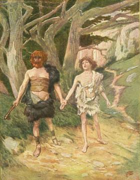 Cain leadeth abel to death tissot