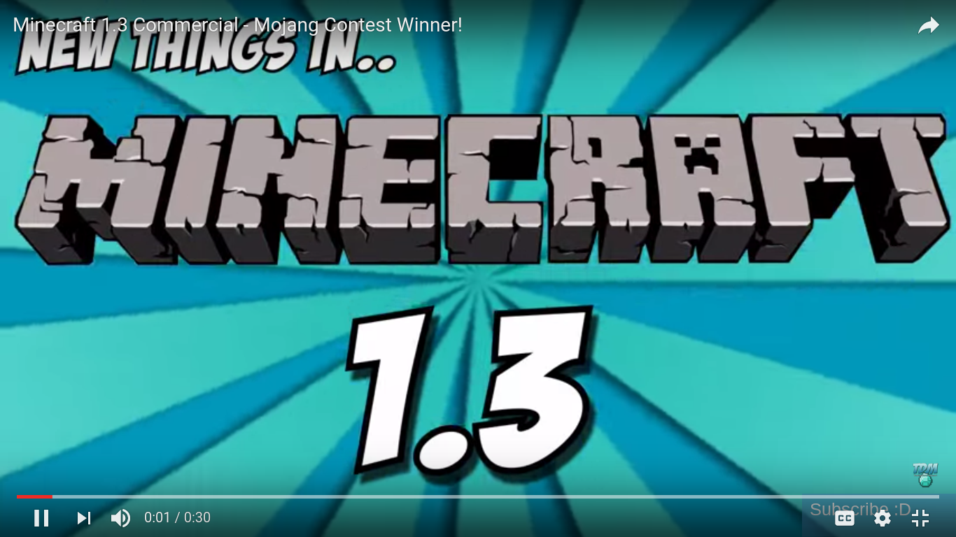 Minecraft 1 3 Commercial Mojang Contest Winner Dantdmapedia Wikia Fandom