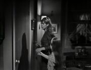 Boom mic shadow (right of screen, bottom of window) in Maggie's room at sanitarium ep294