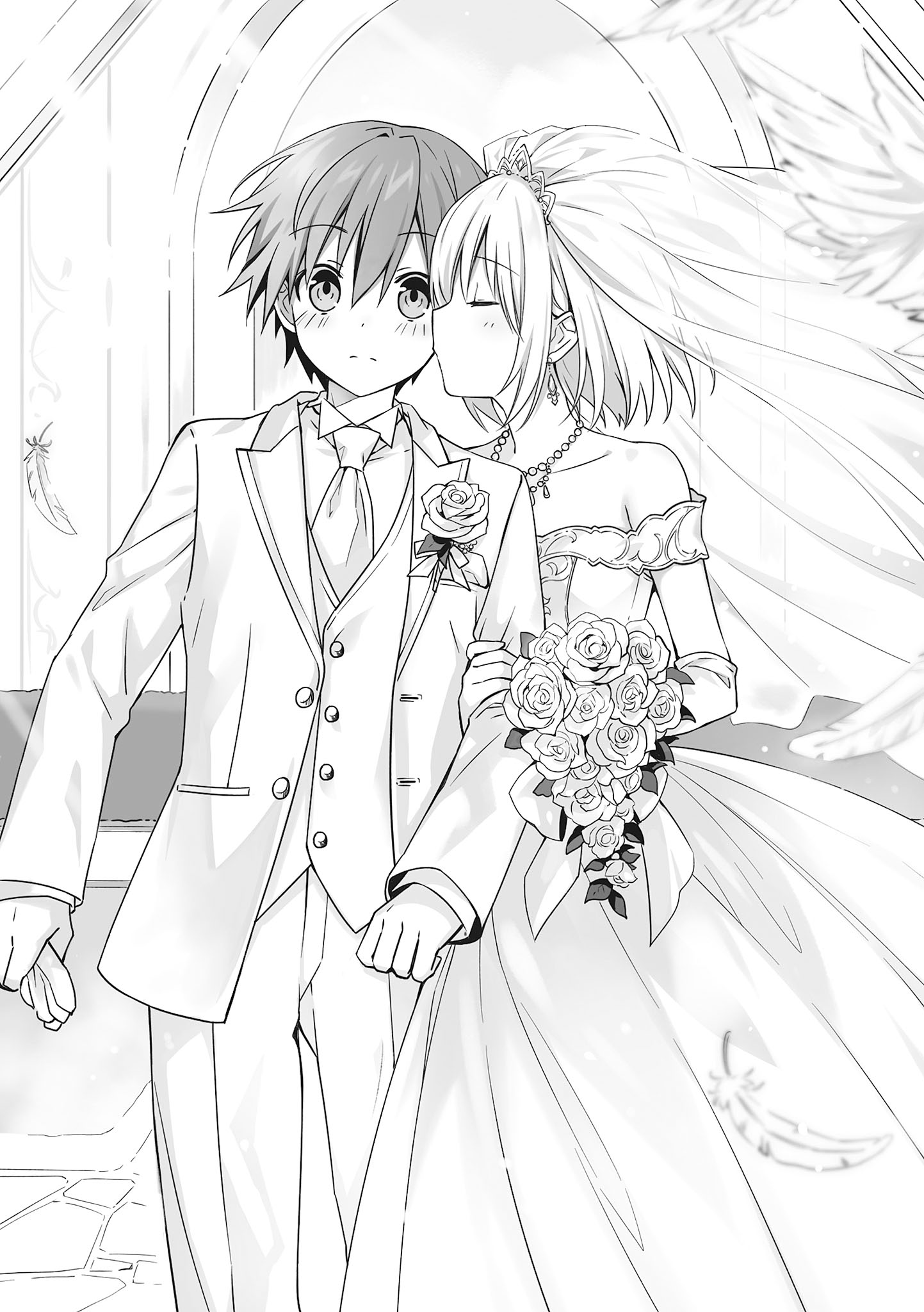 Date A Live Volume 21 Illustration: Shido and Origami Wedding ...