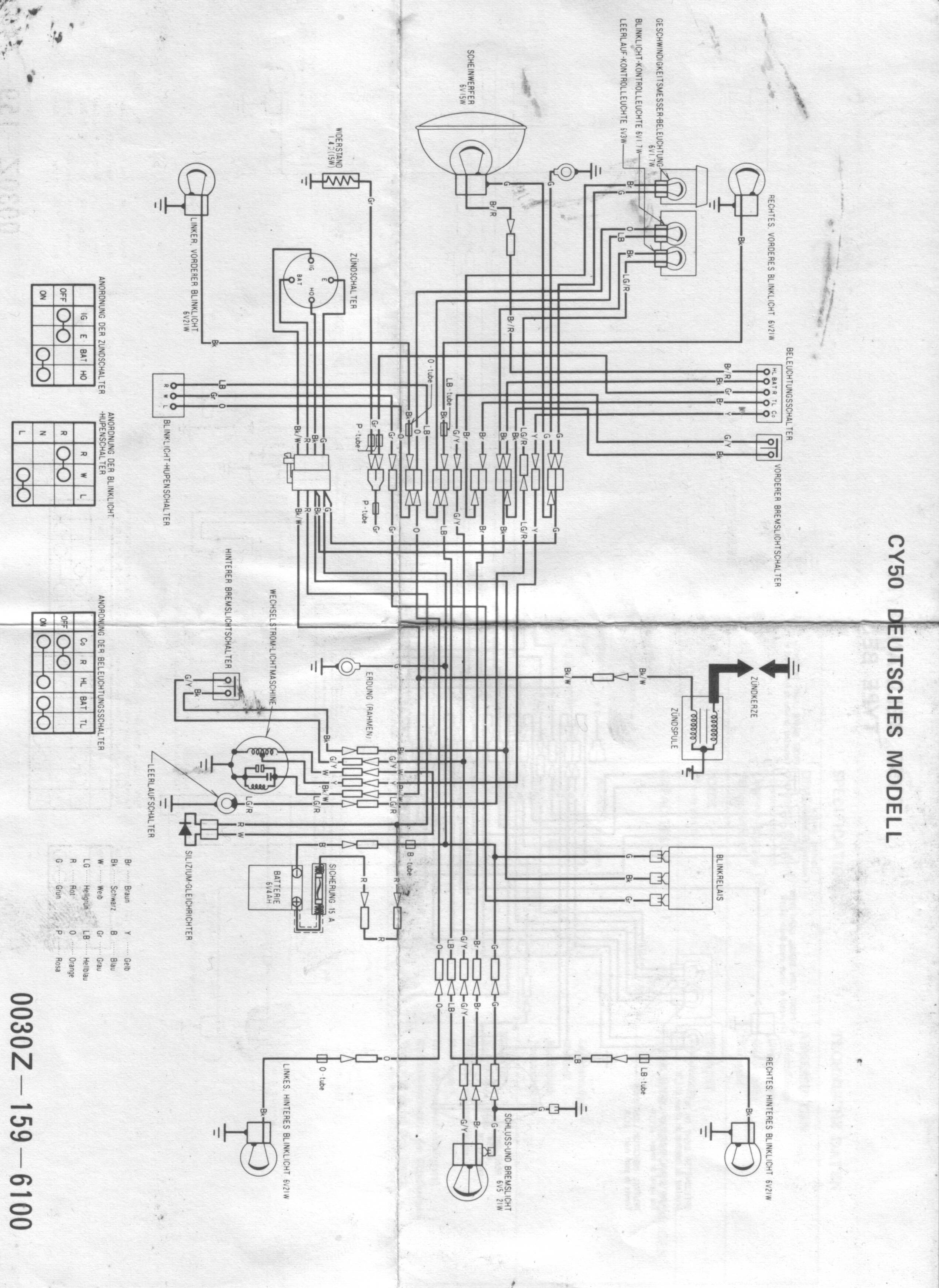 Schaltplan Honda Dax St 50