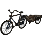 Bicycle with a Cart