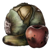 Rotten vegetables