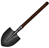 Steel shovel