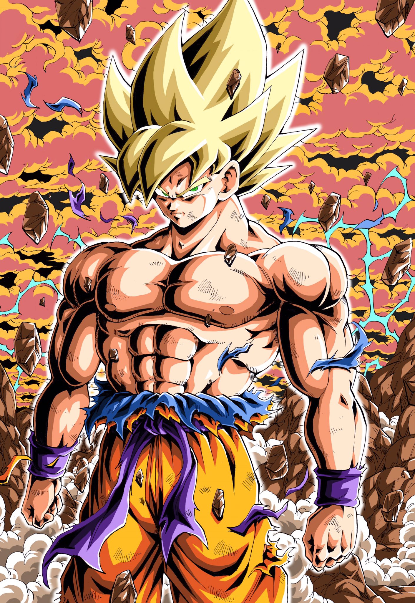 Golden Awakening Super  Saiyan  Goku  DB Dokfanbattle Wiki 